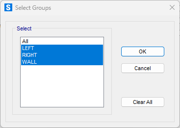 Mapas de momentos M11 com opção “Groups” (vista 2D em planta) 